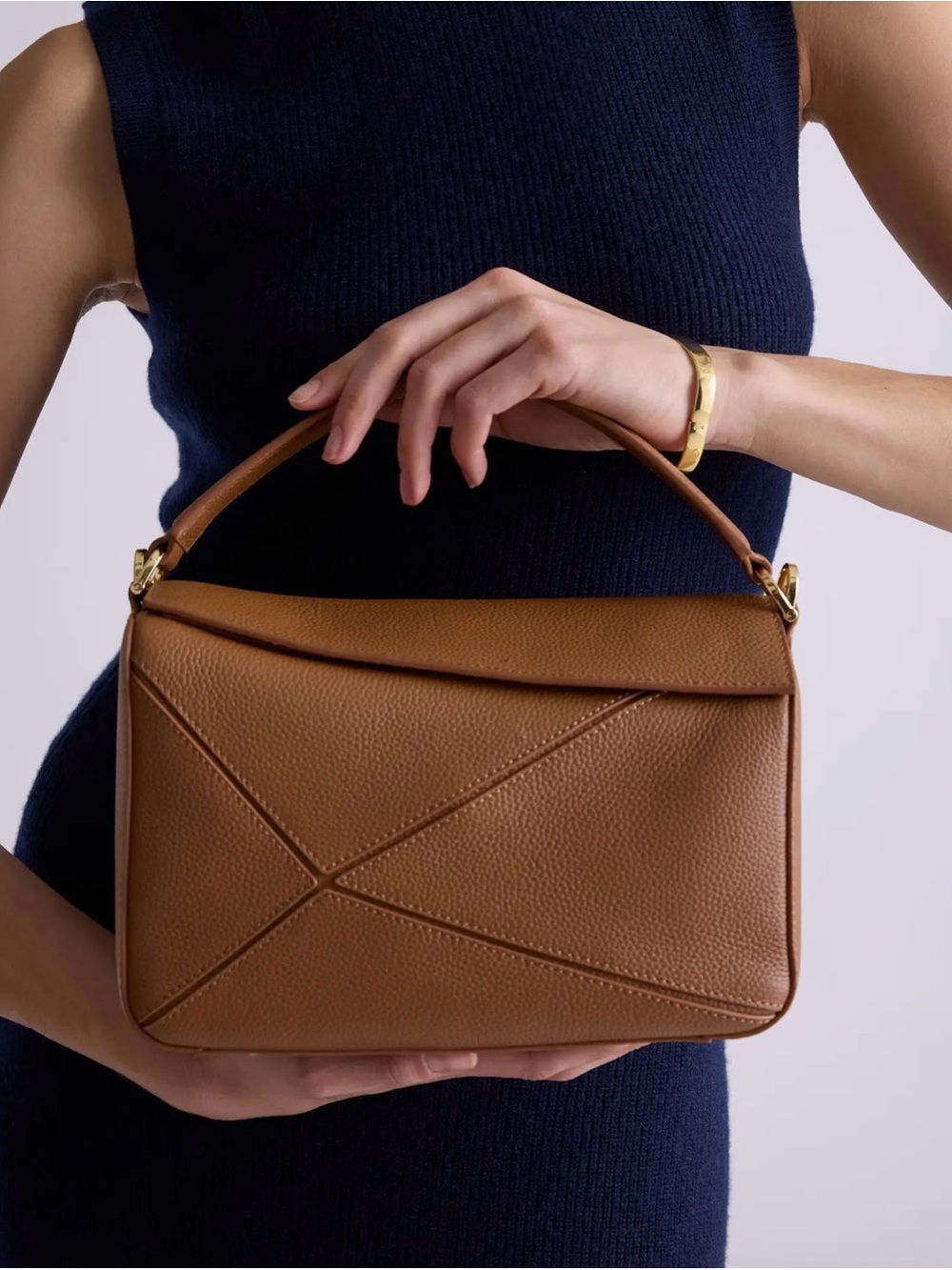 NWT QUINCE Italian Leather Patchwork Crossbody Bag - Picture 6 of 12